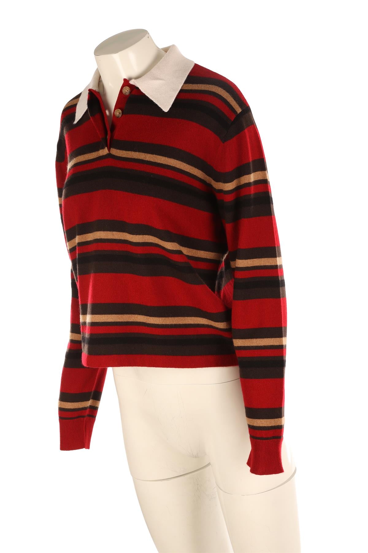 GUEST IN RESIDENCE RED CASHMERE SWEATER SMALL