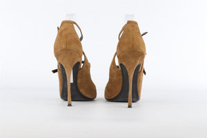 NICHOLAS KIRKWOOD BROWN SUEDE SANDALS EU 38.5 UK 5.5 US 8.5