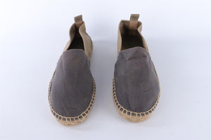 HERMÈS MEN'S GREY WOVEN LOAFERS EU 43 UK 9 US 10