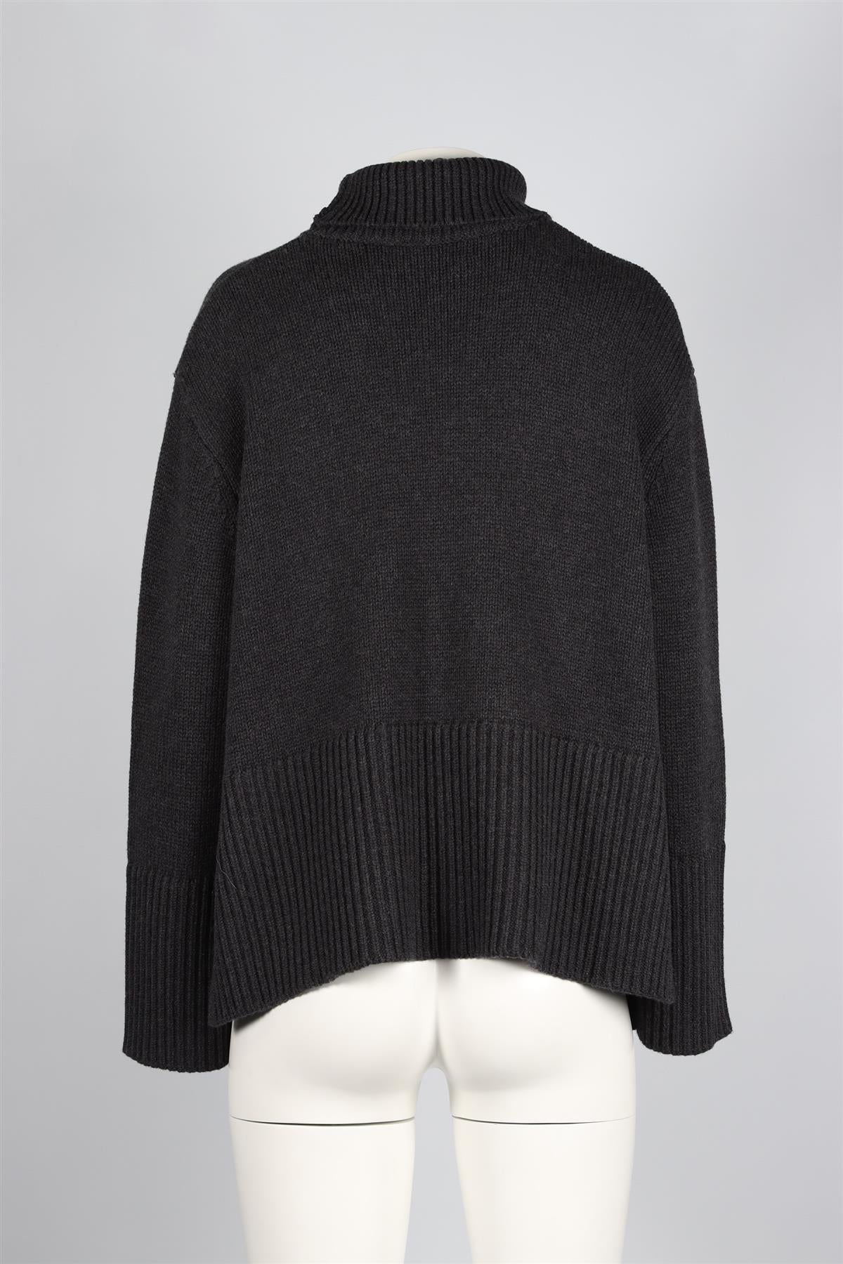 SOPHIE RUE GREY WOOL BLEND TURTLENECK SWEATER XSMALL