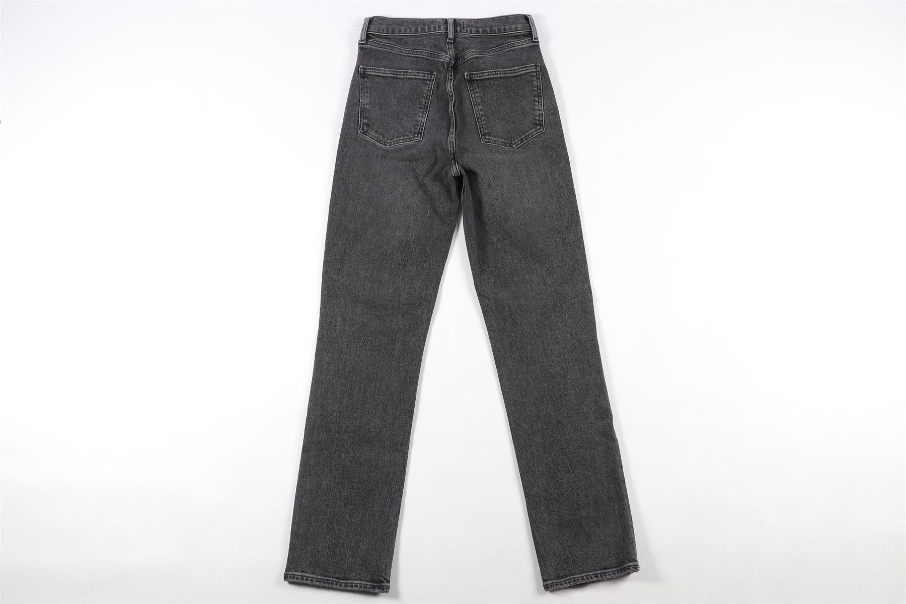 AGOLDE BLACK HIGH RISE STRAIGHT LEG JEANS W24 UK 6
