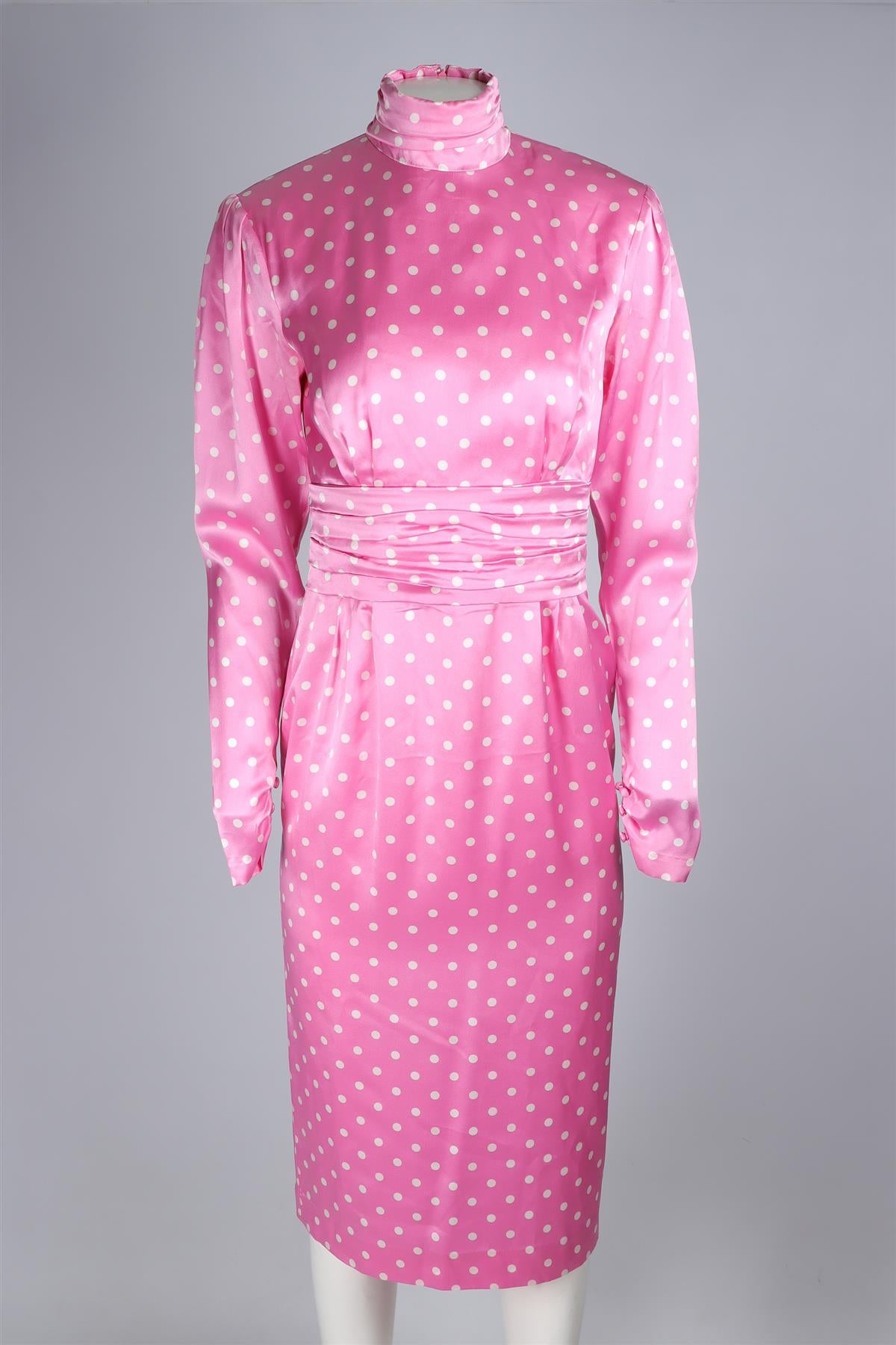 ALESSANDRA RICH PINK SILK MAXI DRESS IT 40 UK 8