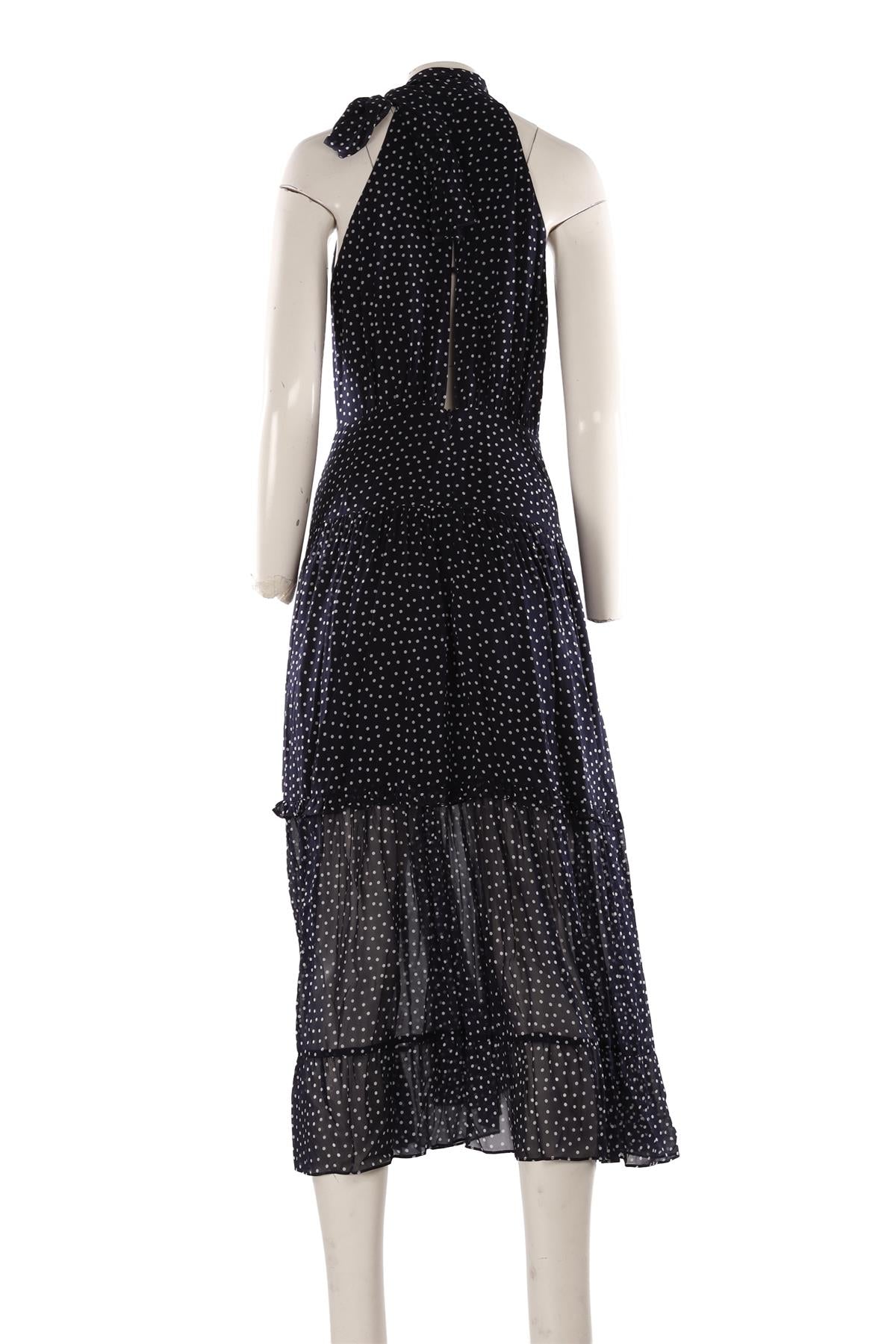 NAVY CREPE MAXI DRESS