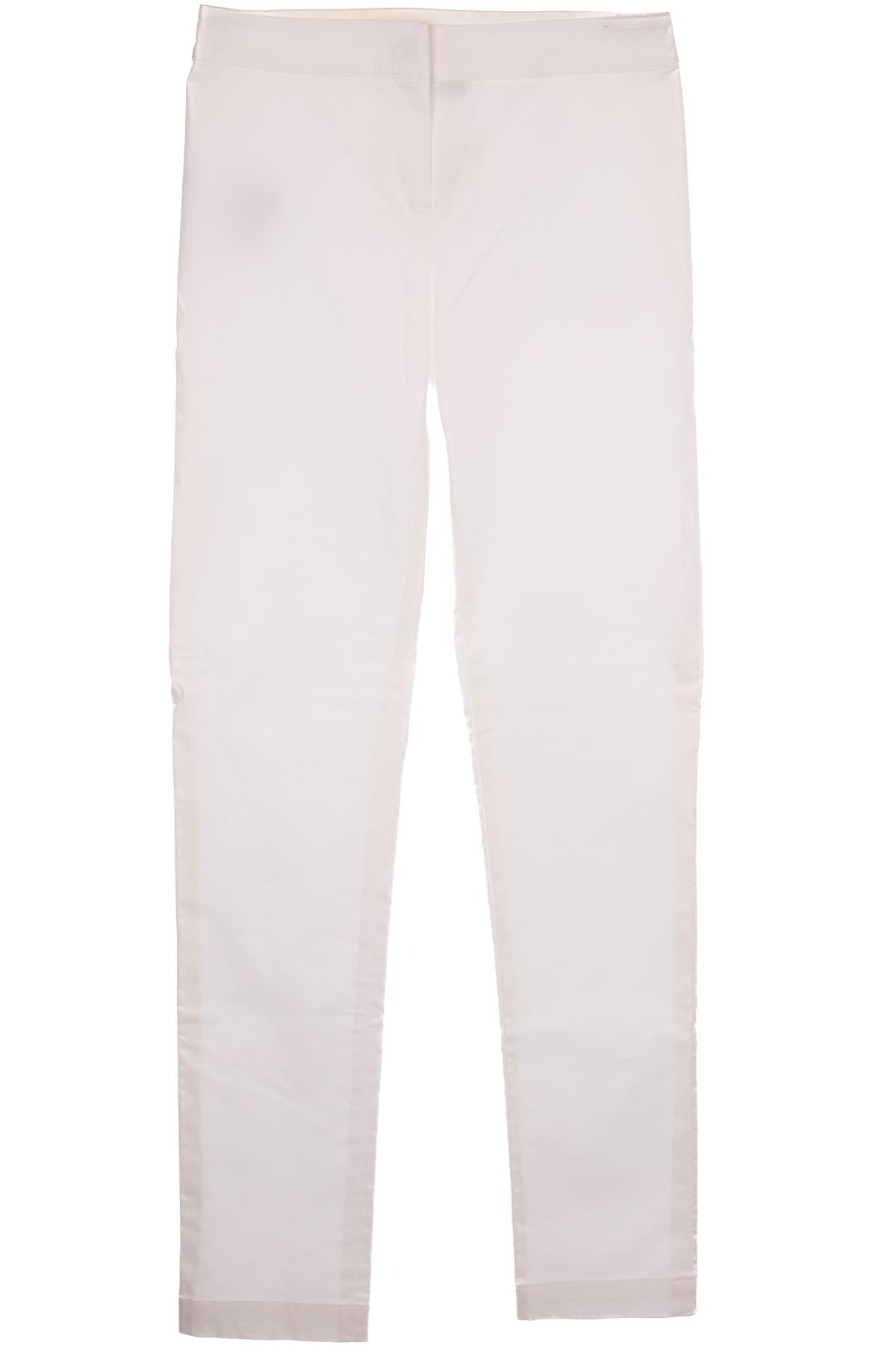FENDI WHITE VINTAGE COTTON STRAIGHT LEG PANTS IT 38 UK 6