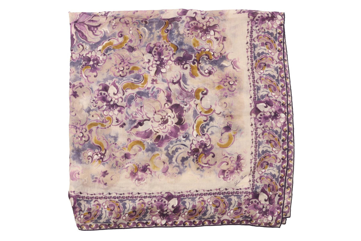 LORO PIANA PURPLE CASHMERE SCARF
