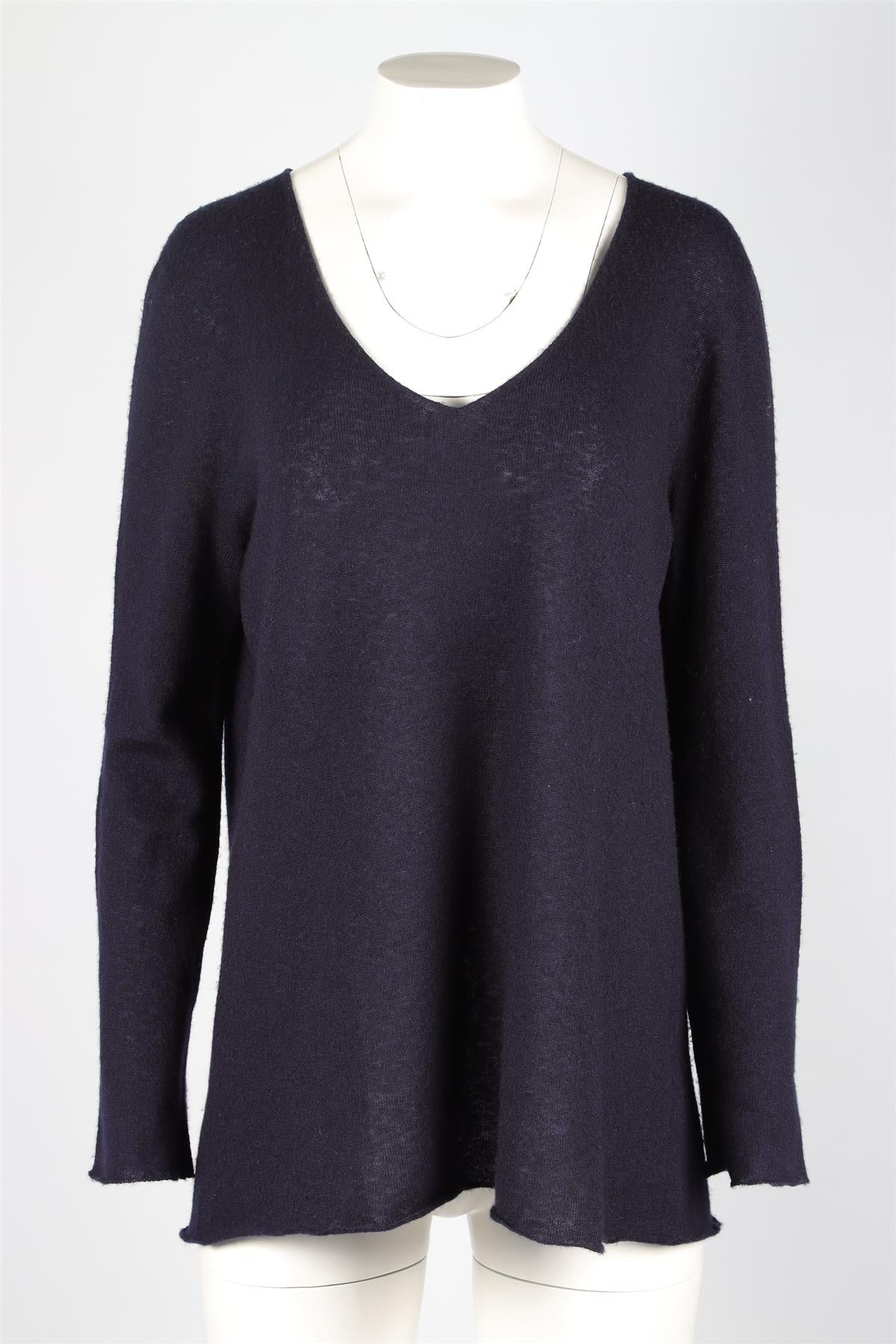 THE ROW NAVY CASHMERE SWEATER LARGE
