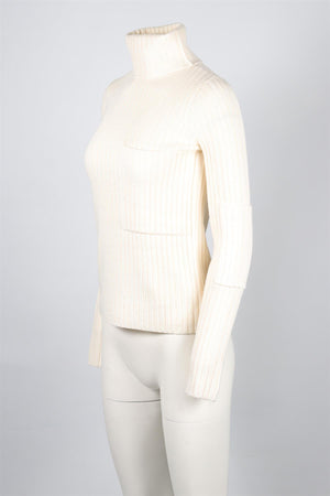 JOSEPH CREAM WOOL SWEATER SMALL