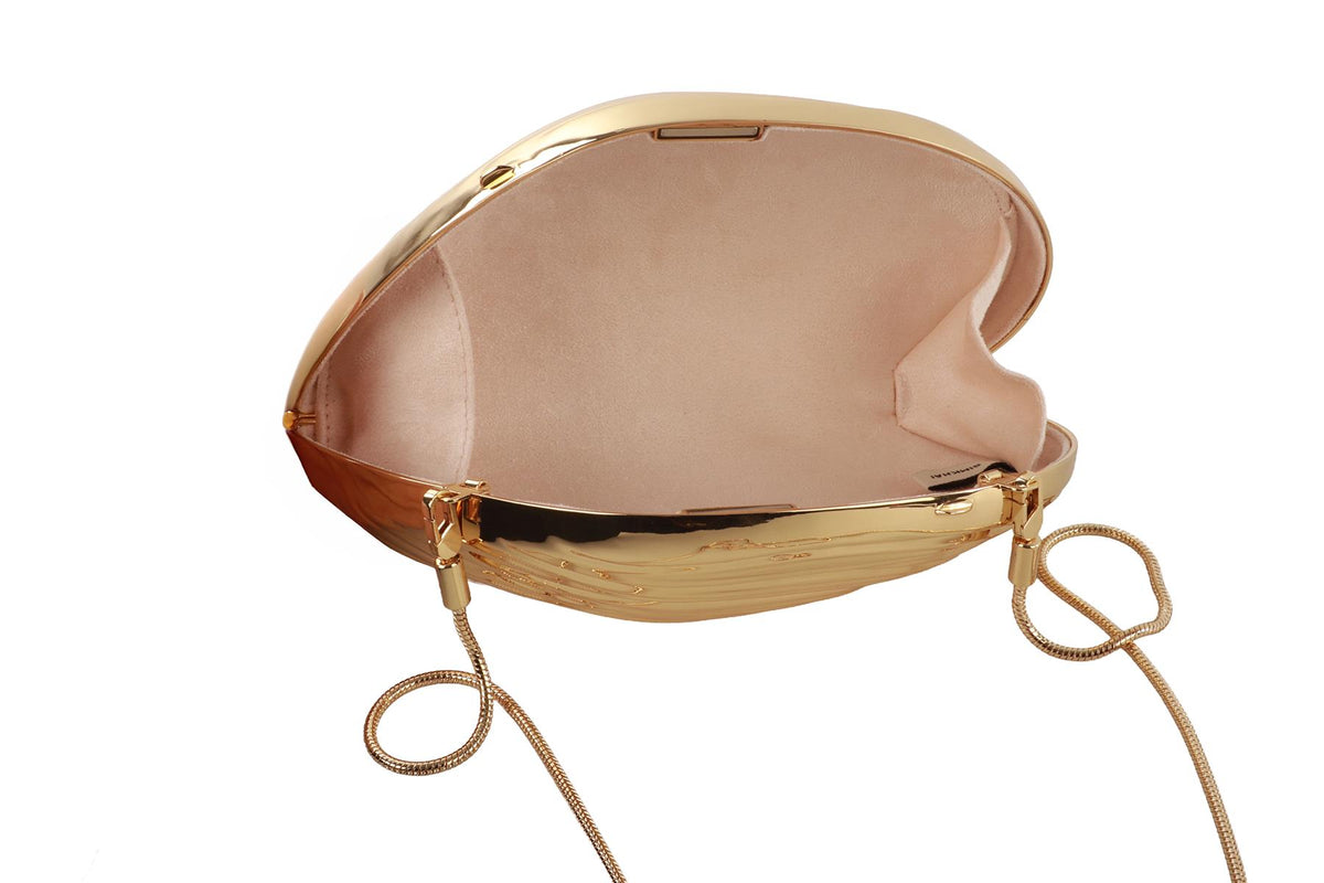 GOLD BRIDGET METAL CLUTCH