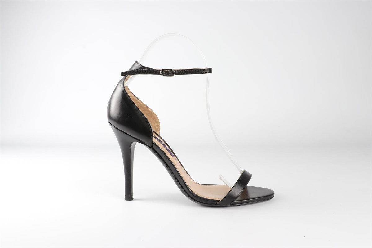 RALPH LAUREN COLLECTION BLACK LEATHER SANDALS EU 36 UK 3 US 6