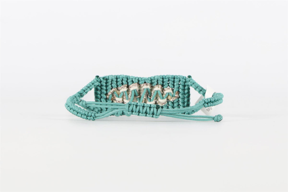 Diane Kordas Blue Evil Eye Diamond and Cord Bracelet