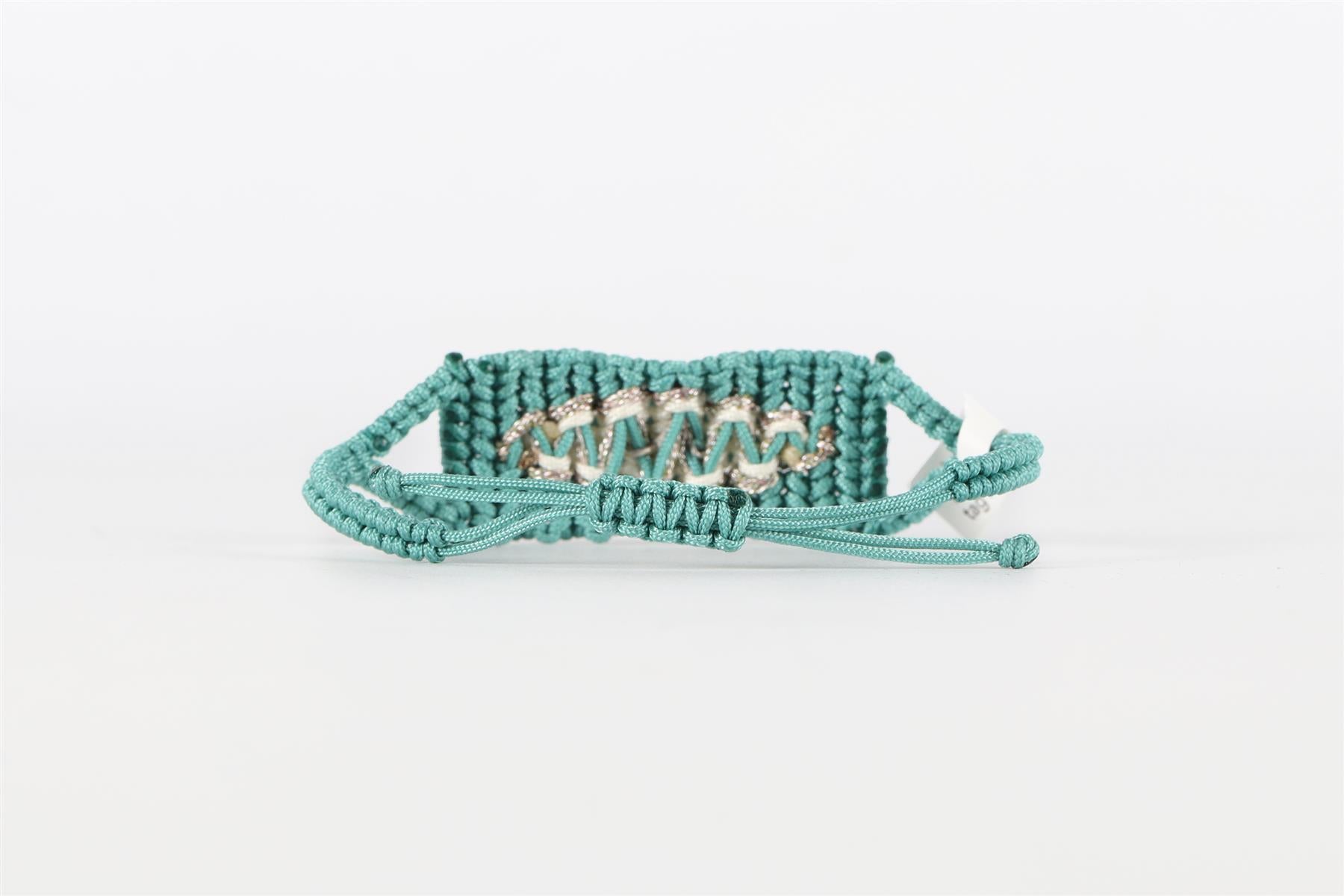 Diane Kordas Blue Evil Eye Diamond and Cord Bracelet