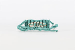 Diane Kordas Blue Evil Eye Diamond and Cord Bracelet
