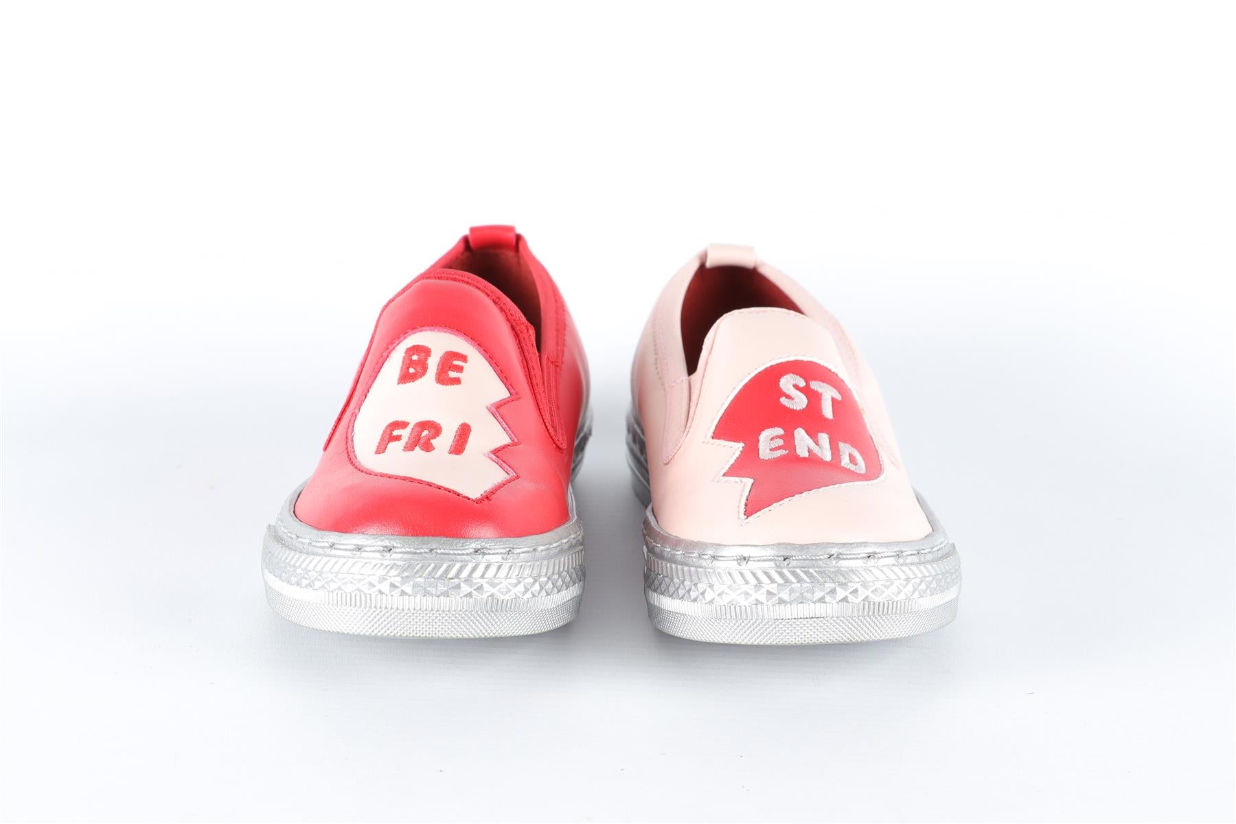 STELLA MCCARTNEY KIDS RED AND PINK TRAINERS EU 24 UK 7 US 8
