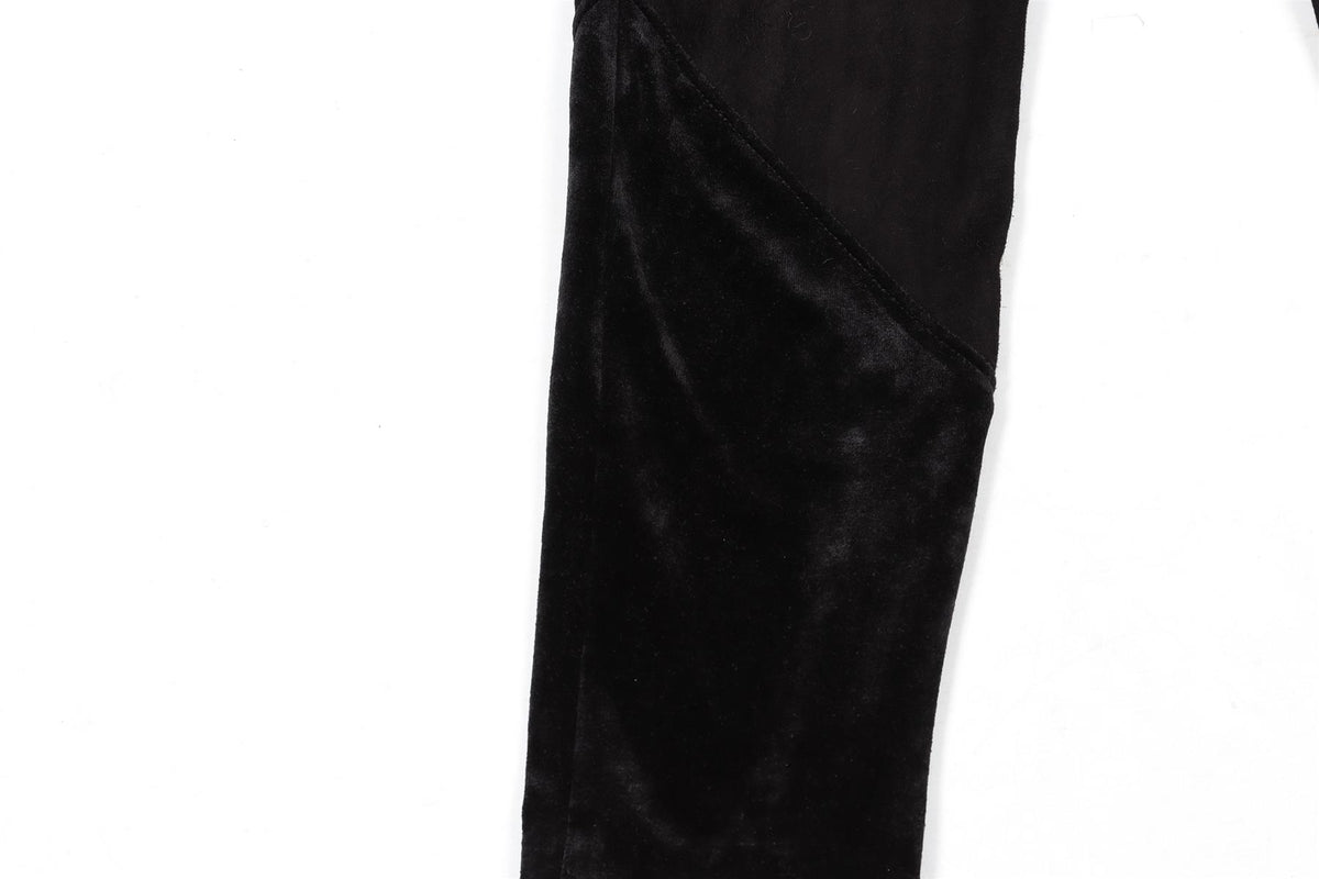 CHANEL 2022 SUEDE AND VELVET SKINNY PANTS IT 38 UK 6