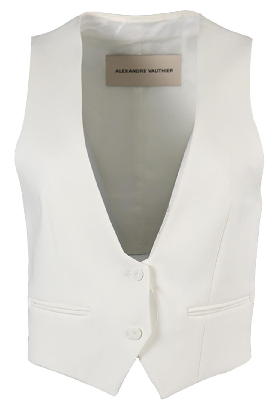 ALEXANDRE VAUTHIER TWILL WAISTCOAT FR 36 UK 8