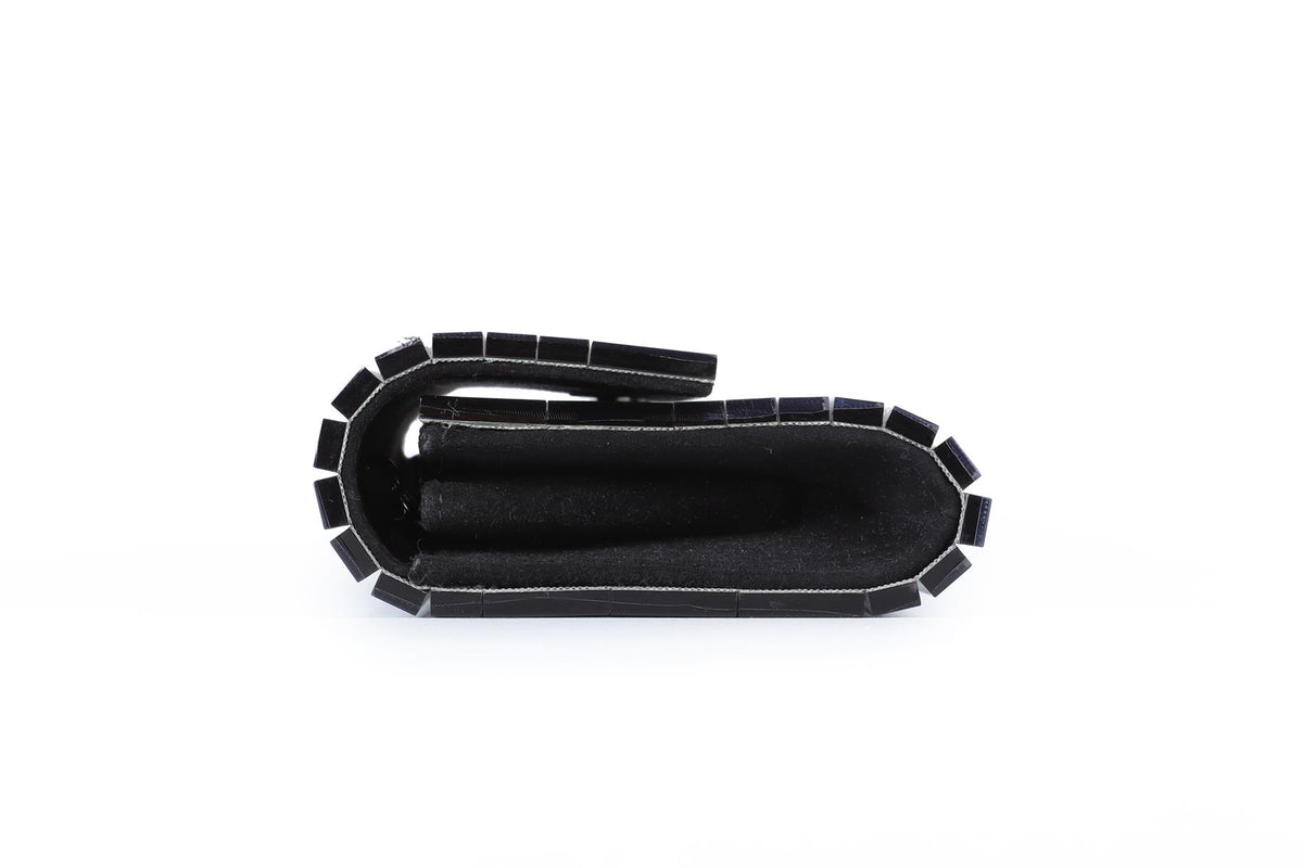 JIMMY CHOO BLUE SWEETIE ACRYLIC CLUTCH