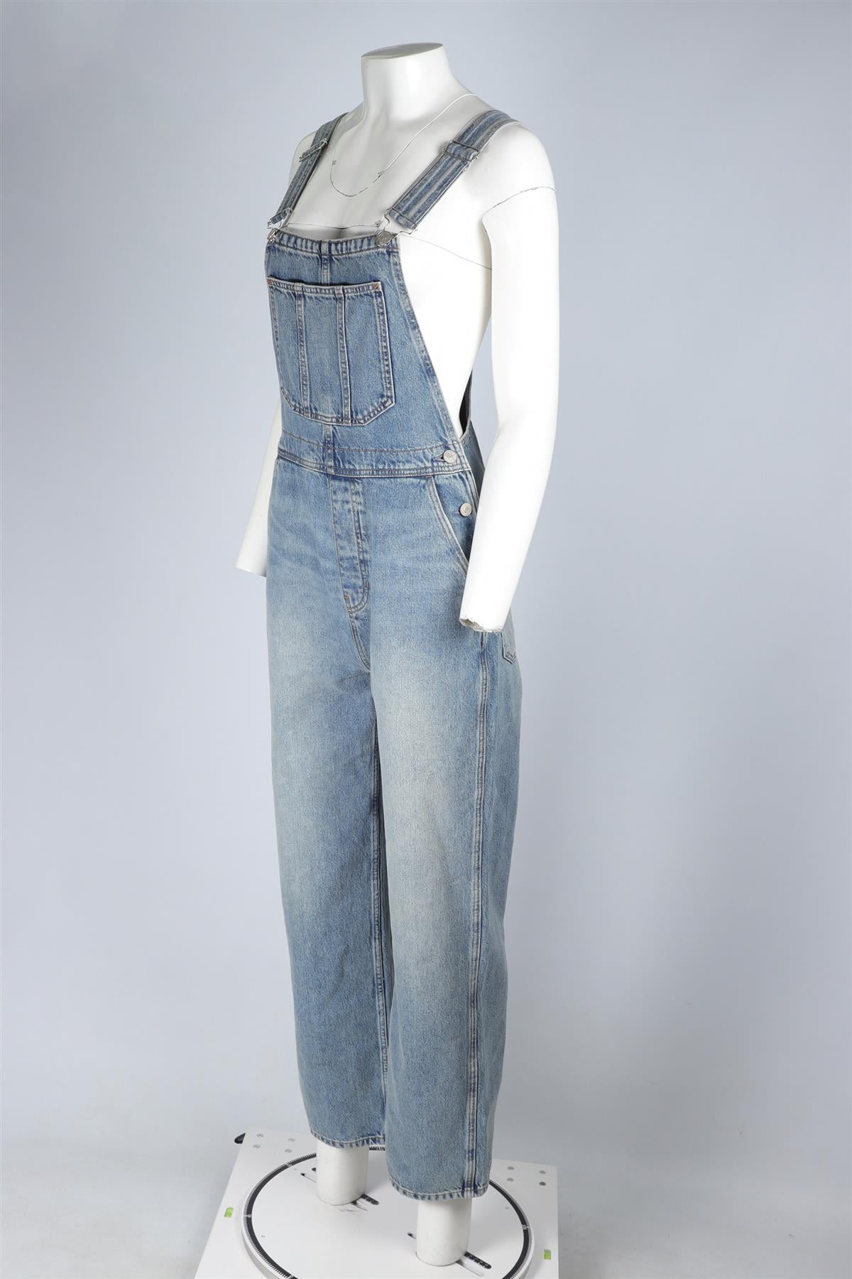 REFORMATION BLUE DENIM DUNGAREES US 2 UK 6
