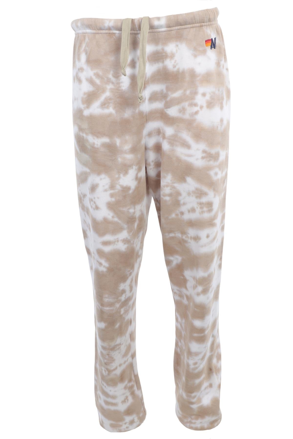 AVIATOR NATION BEIGE COTTON TRACK PANTS MEDIUM
