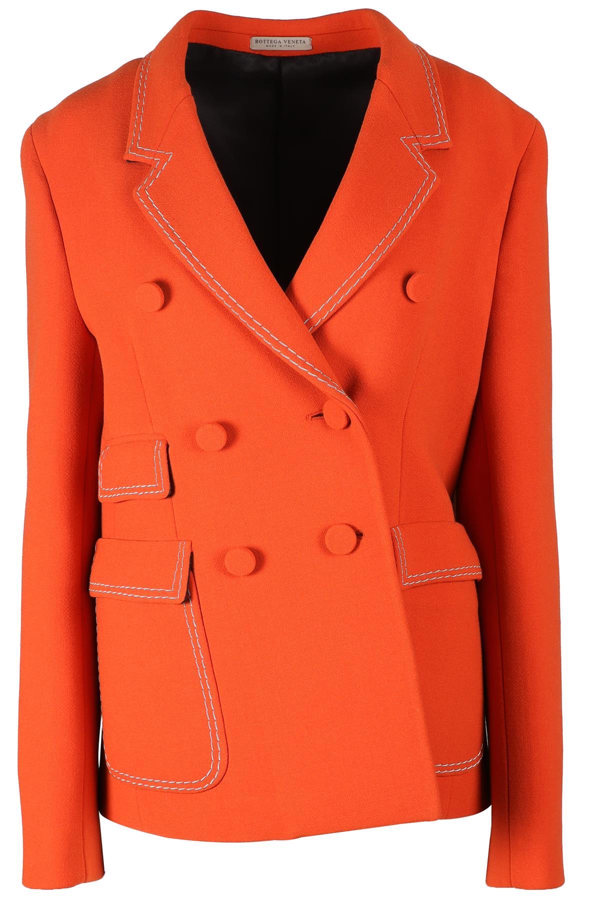BOTTEGA VENETA ORANGE WOOL BLAZER IT 46 UK 14