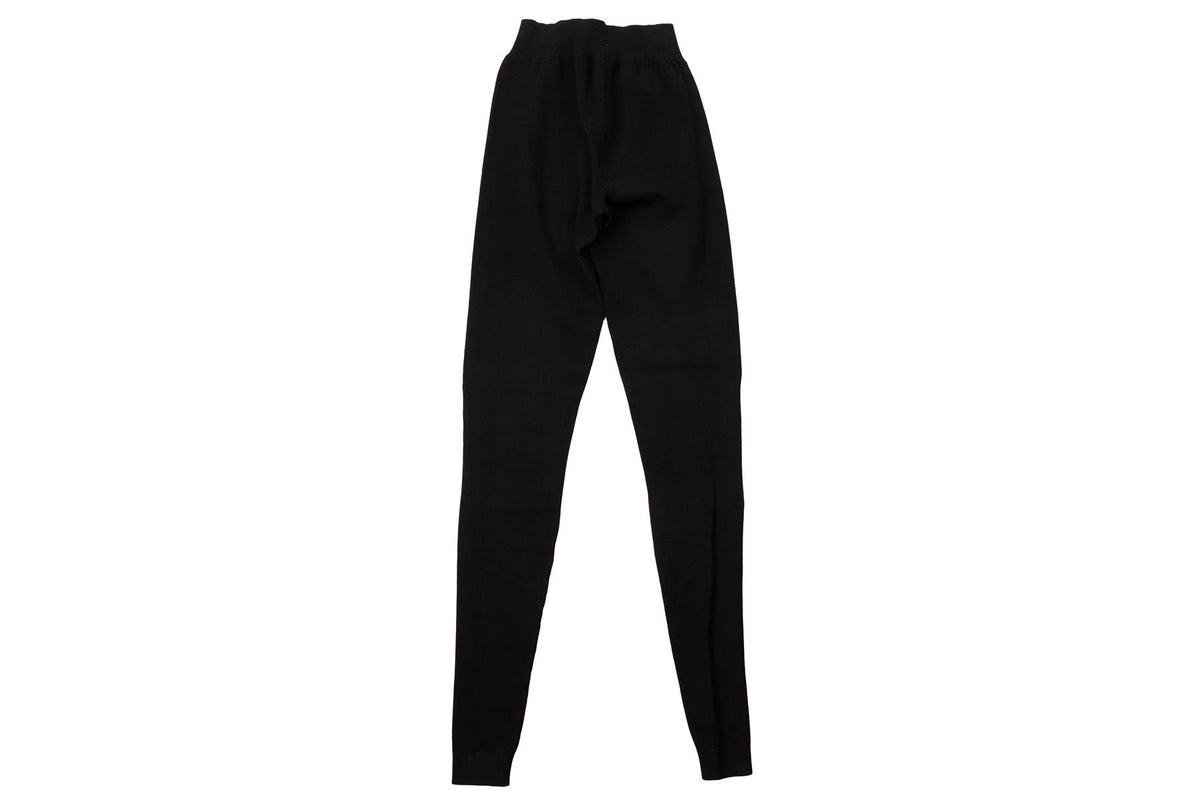 STELLA MCCARTNEY BLACK KNIT LEGGINGS IT 36 UK 4