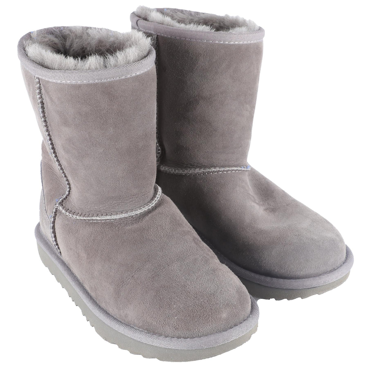 UGG AUSTRALIA GREY KIDS GIRLS SUEDE BOOTS EU 35 UK 2 US 3