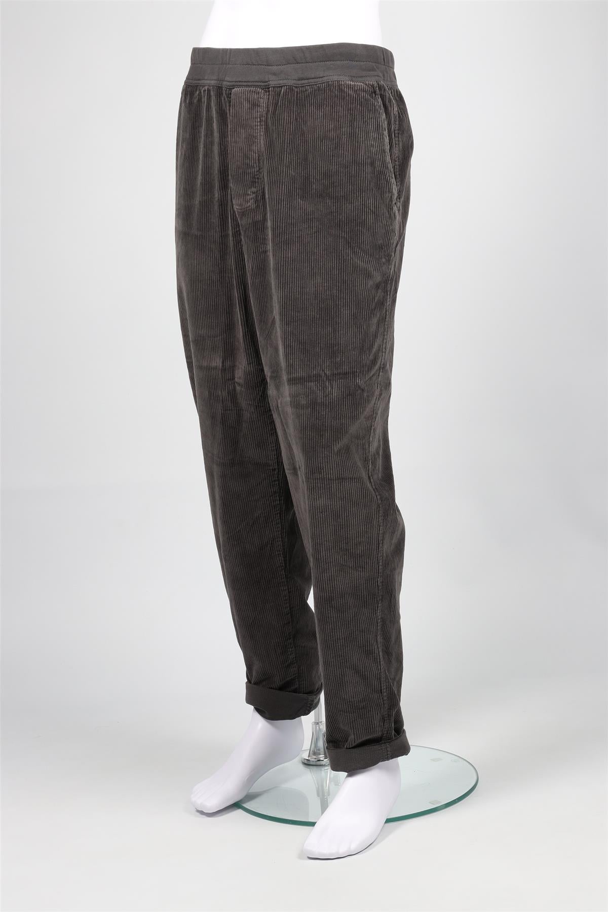 JAMES PERSE GREY MEN'S CORDUROY STRAIGHT LEG PANTS LARGE