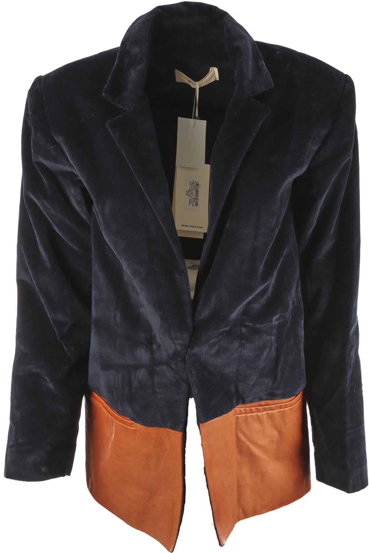 SKIIM NAVY VELVET BLAZER FR 34 UK 6