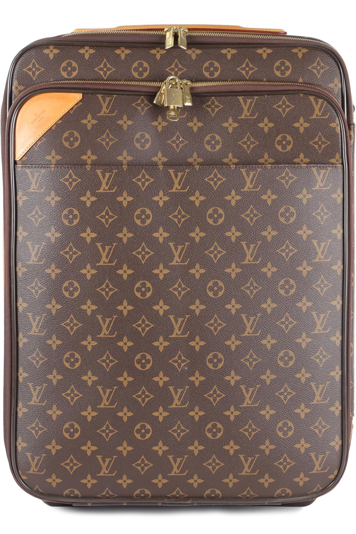 LOUIS VUITTON BROWN 2013 PEGASE LEGERE 55 MONOGRAM COATED CANVAS SUITCASE