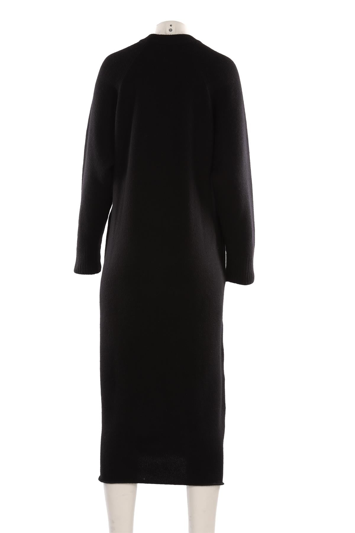 RAEY BLACK CASHMERE MAXI DRESS XXSMALL