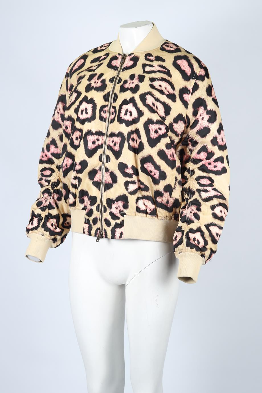 GIVENCHY LEOPARD PRINT SHELL BOMBER JACKET FR 36 UK 8