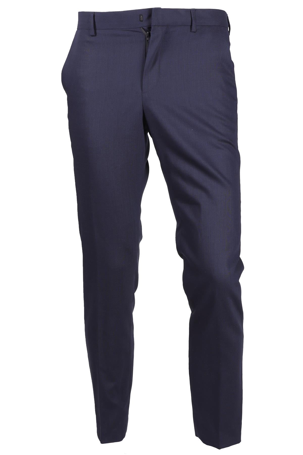 PAUL SMITH NAVY MEN'S WOOL STRAIGHT LEG PANTS W 30