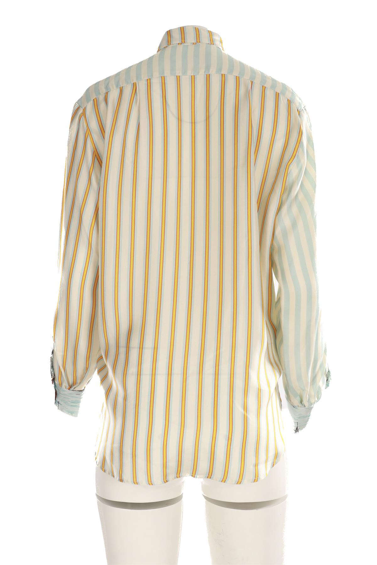 LA PRESTIC OUISTON MULTI SILK SHIRT US 2 UK 6