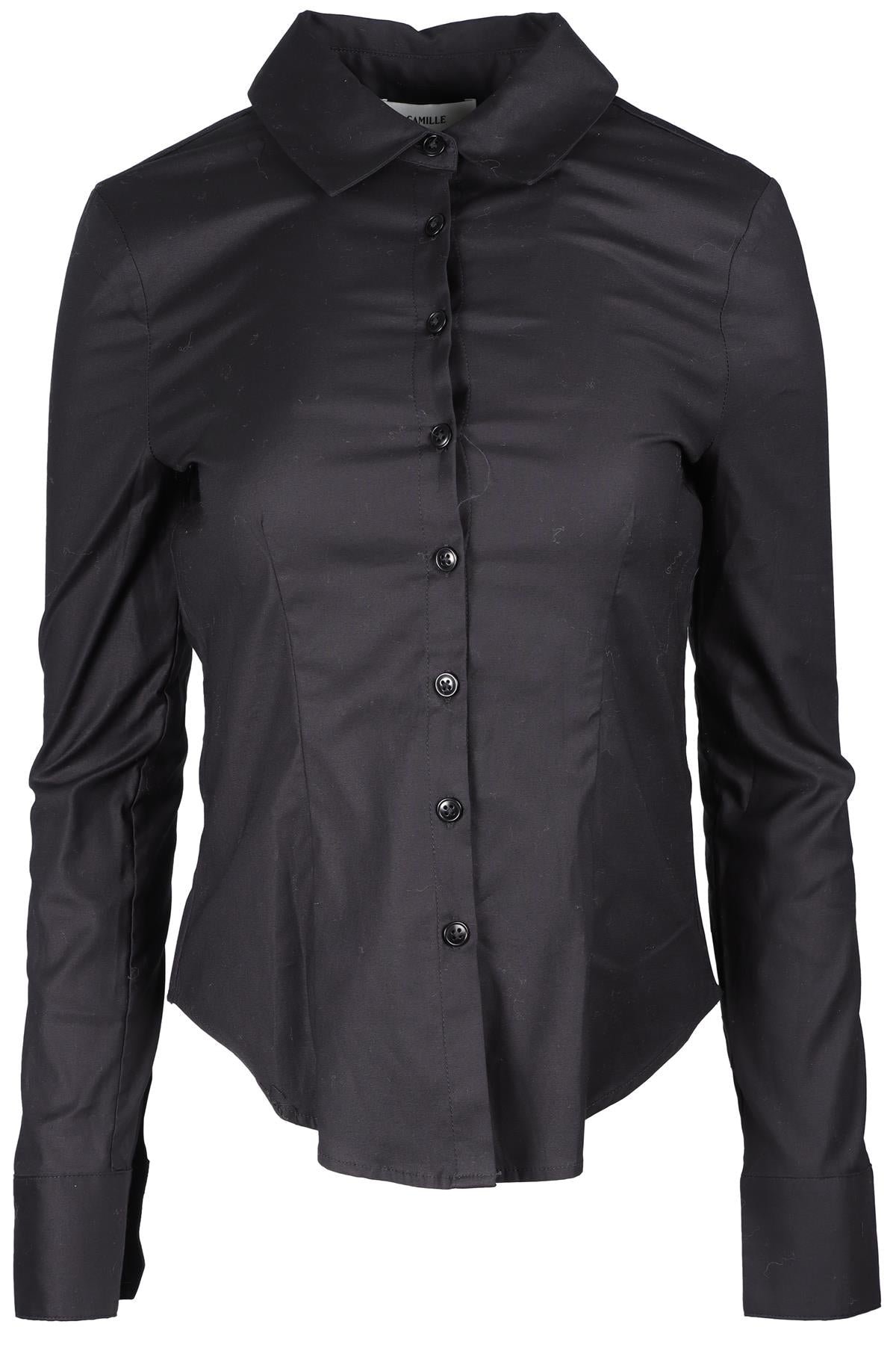 REFORMATION BLACK COTTON SHIRT US 2 UK 6