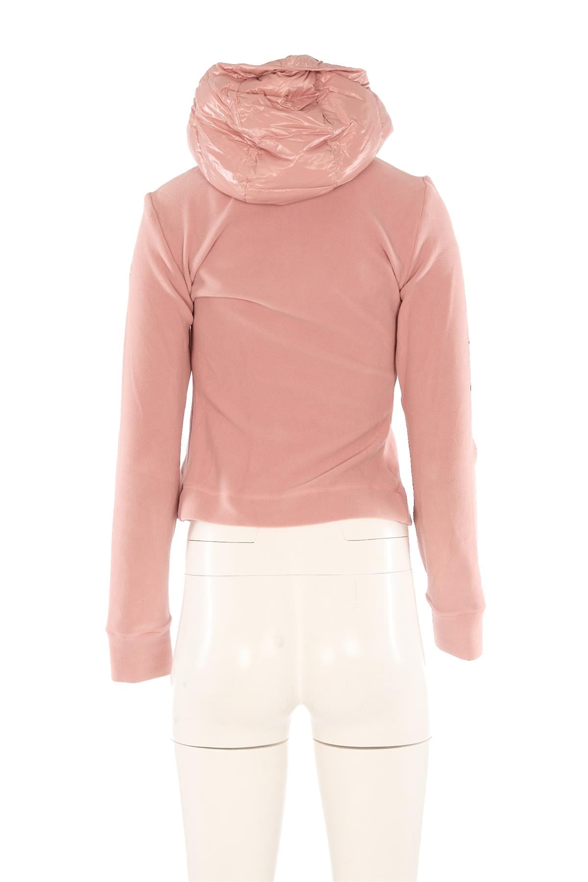 MONCLER GRENOBLE PINK FLEECE HOODIE SMALL