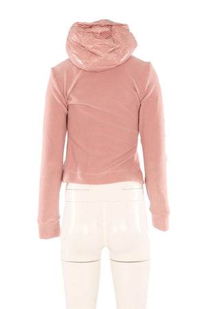 MONCLER GRENOBLE PINK FLEECE HOODIE SMALL