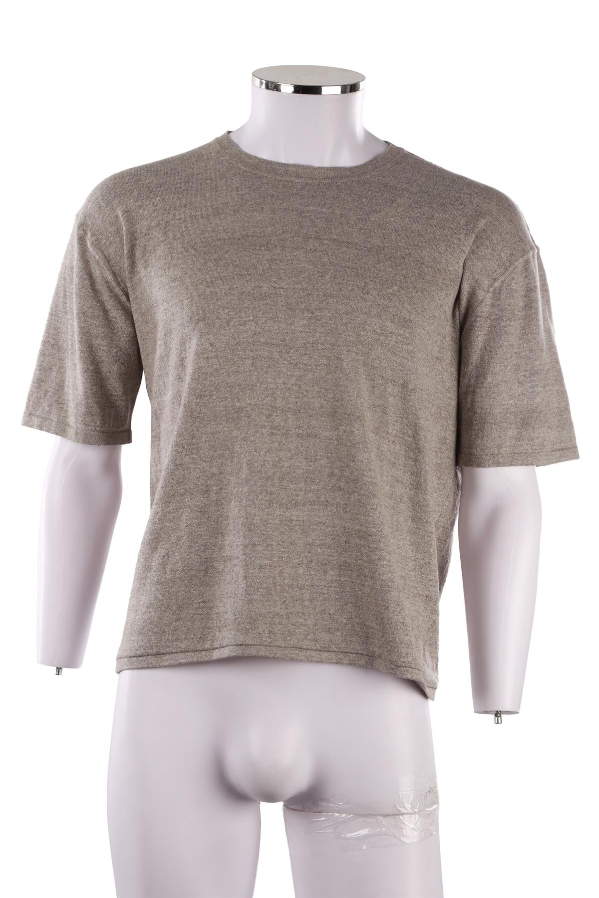 GREY MEN'S WOOL T-SHIRT