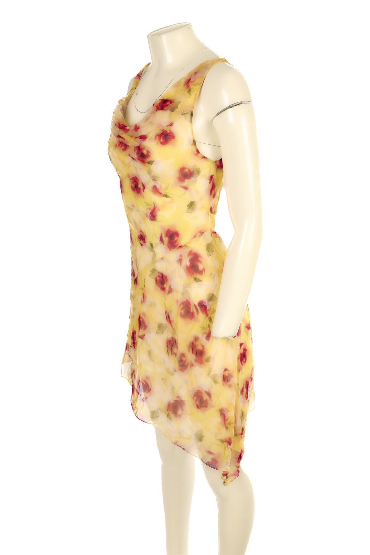 DE LA VALI MULTI SILK MINI DRESS UK 4