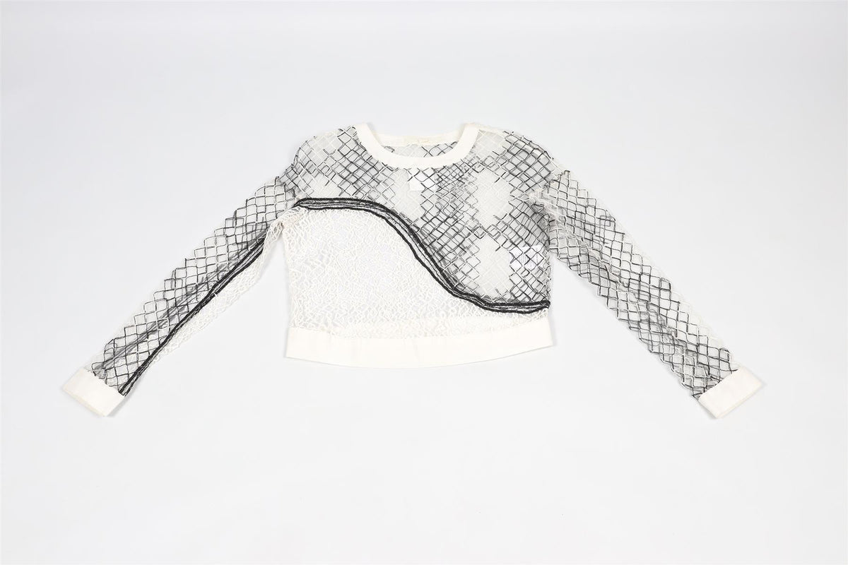 JONATHAN SIMKHAI WHITE COTTON TOP XSMALL