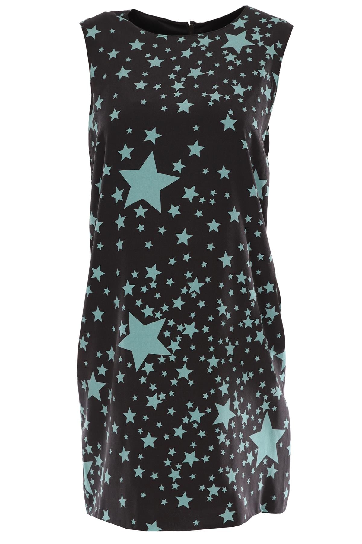DOLCE & GABBANA BLACK SILK MINI DRESS IT 44 UK 12