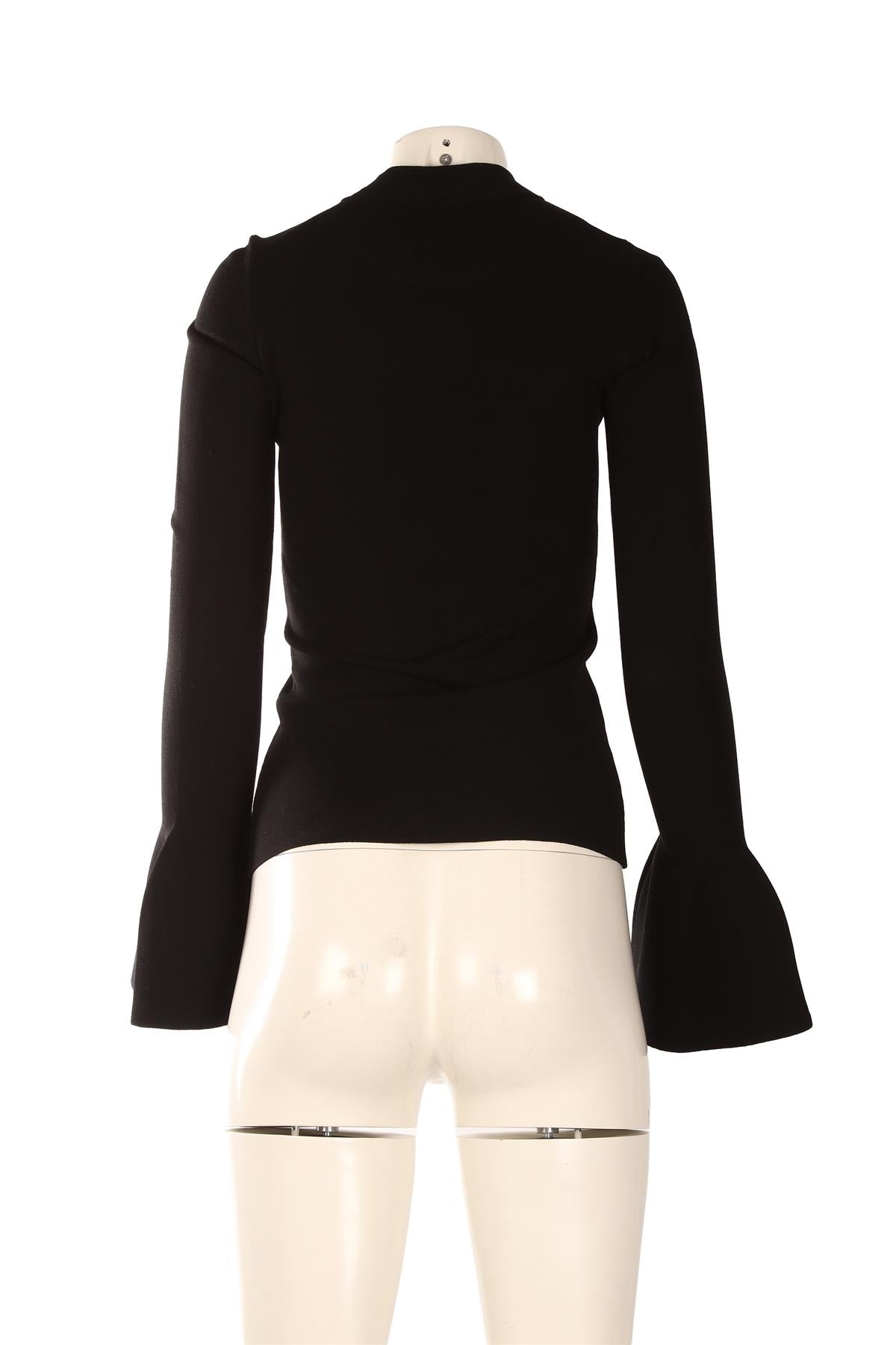 DIANE VON FURSTENBERG BLACK KNIT TOP XSMALL