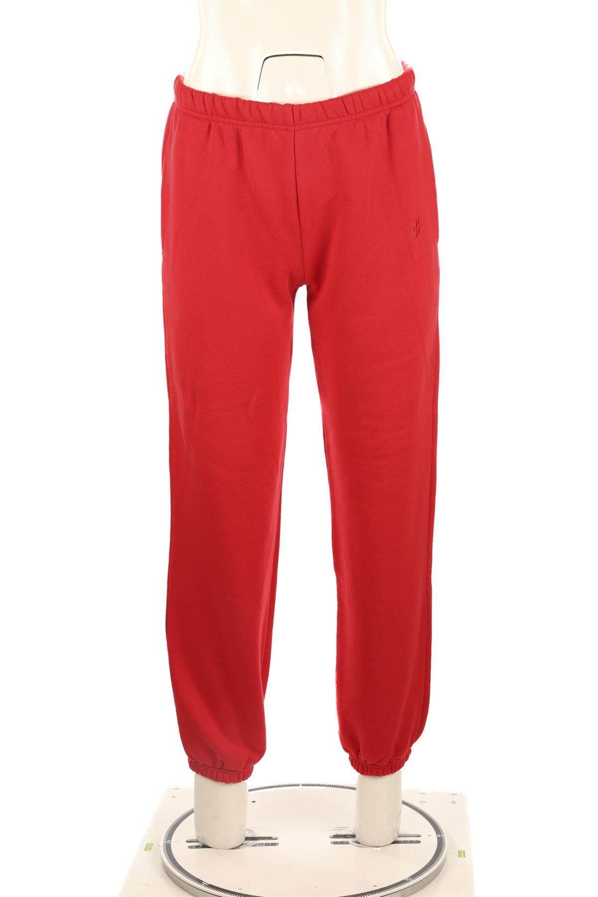 ETERNE RED COTTON TRACK PANTS XSMALL