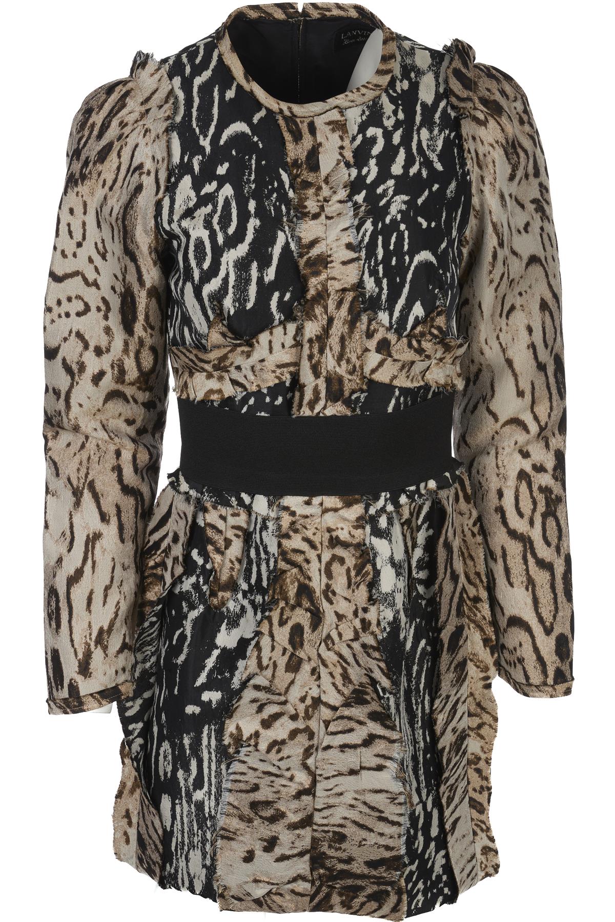 LANVIN BEIGE 2010 SILK MINI DRESS FR 36 UK 8