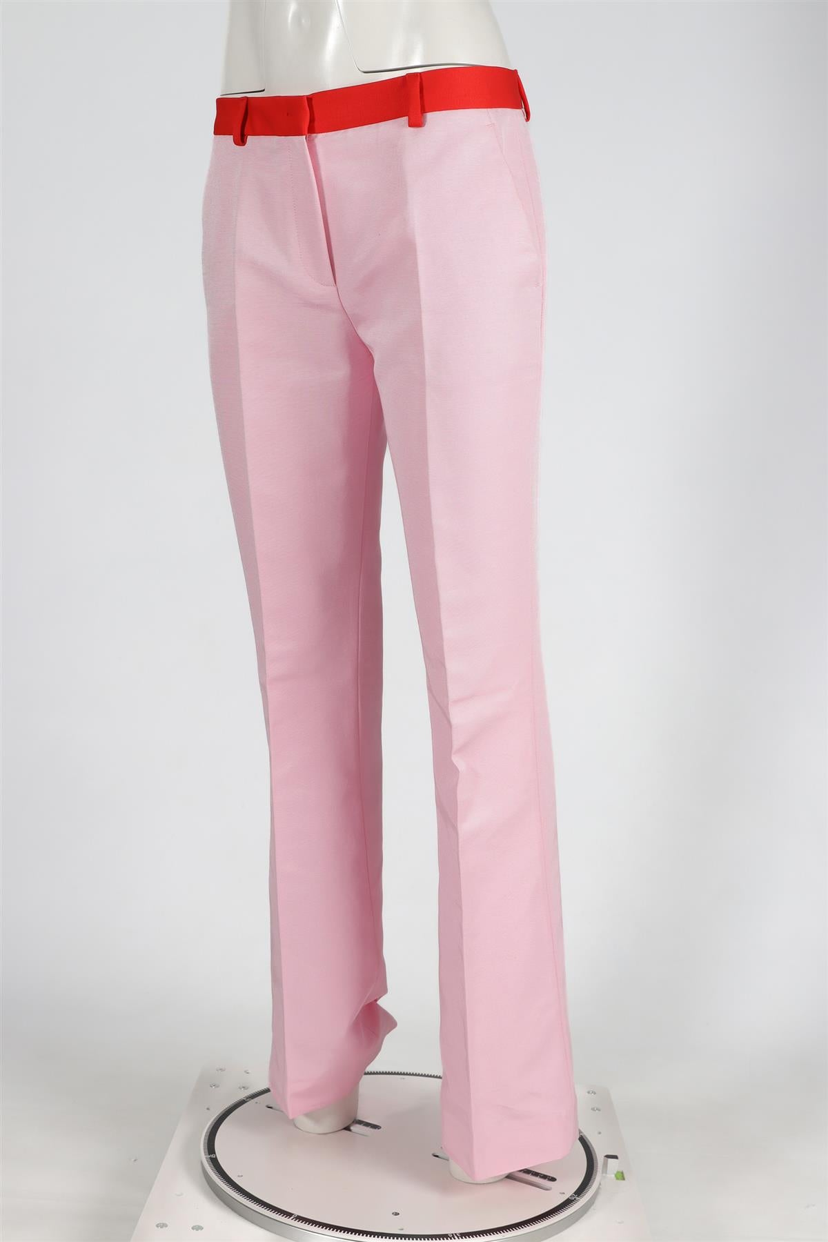 VIONNET PINK COTTON STRAIGHT LEG PANTS IT 42 UK 10