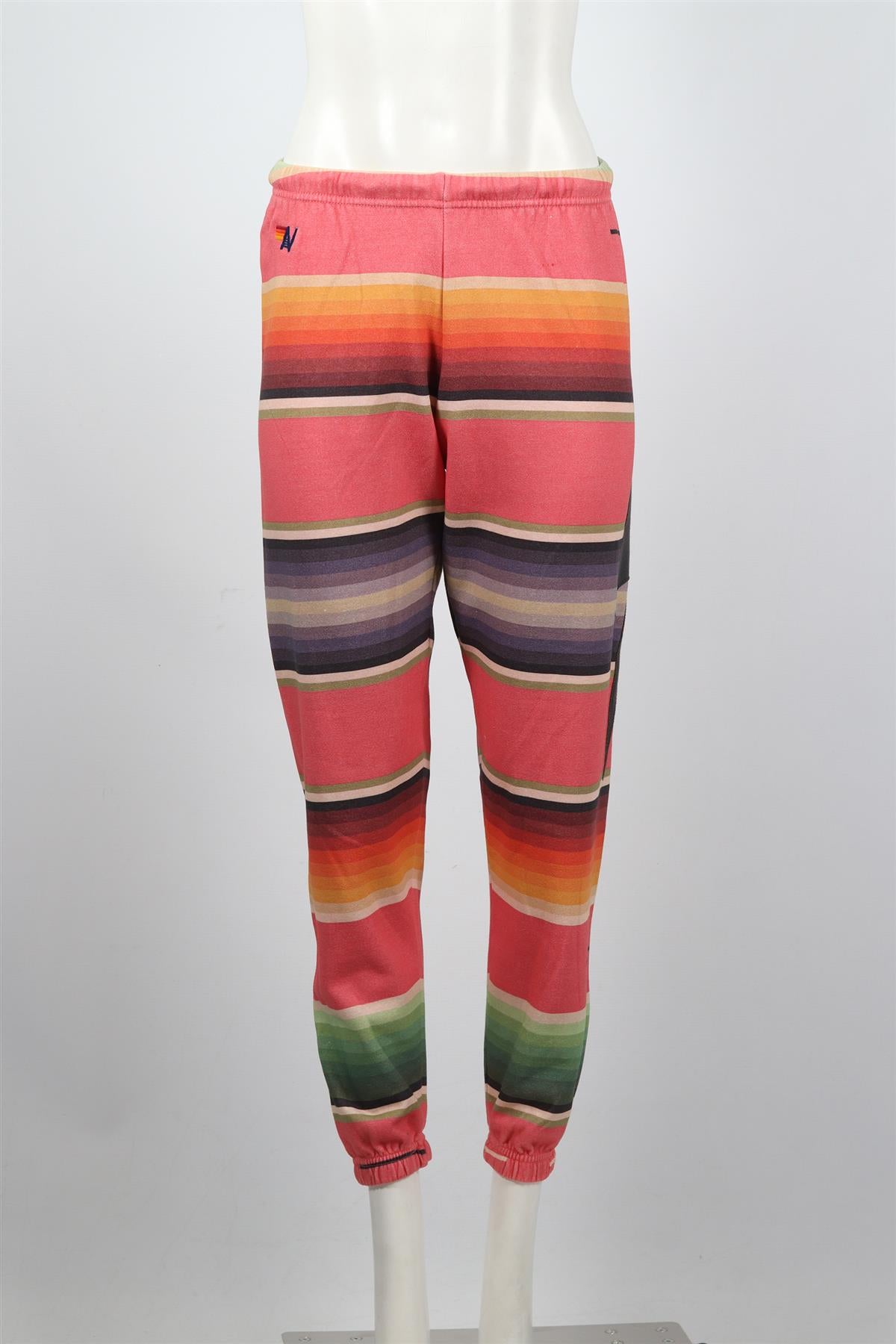 AVIATOR NATION COTTON BLEND TRACK PANTS SMALL