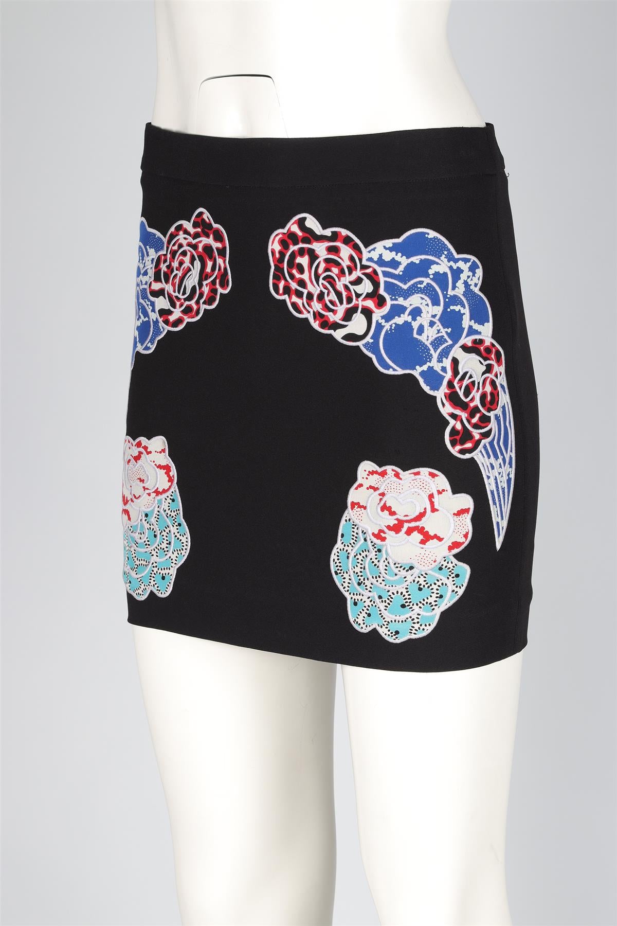 STELLA MCCARTNEY BLACK CREPE MINI SKIRT IT 36 UK 4