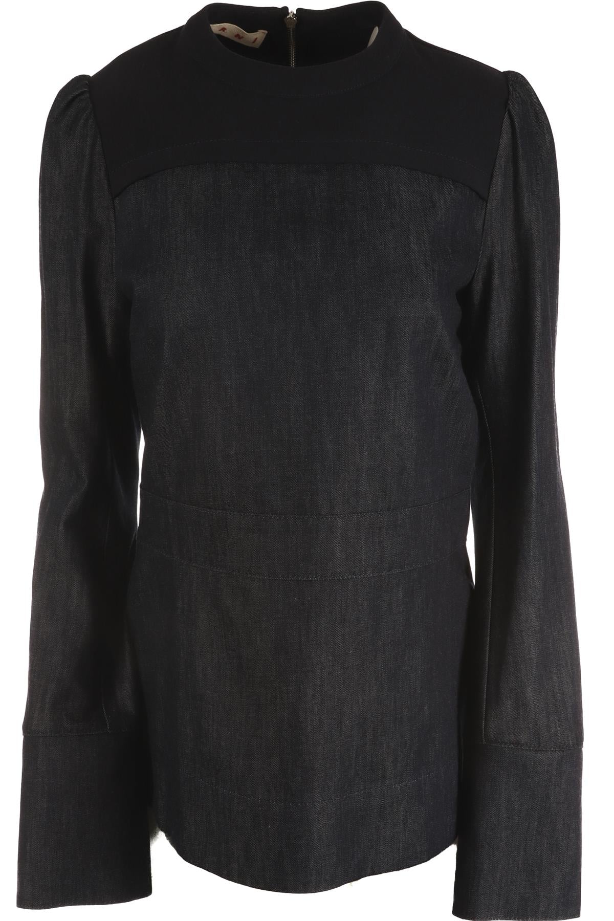 MARNI NAVY DENIM TOP IT 44 UK 12