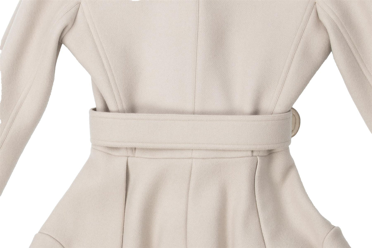 ALAÏA GREY WOOL COAT FR 38 UK 10