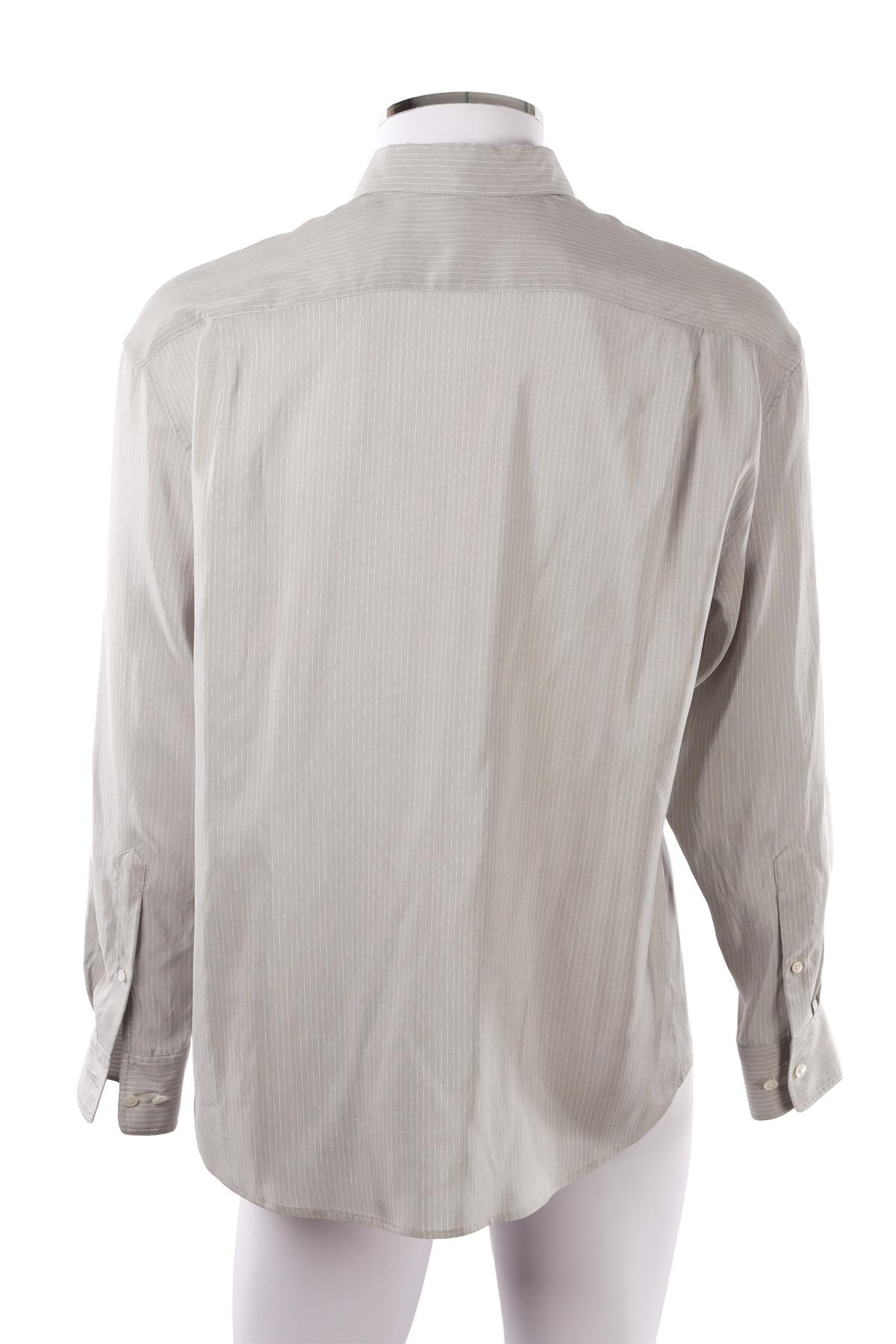 GREY MEN'S SILK SHIRT