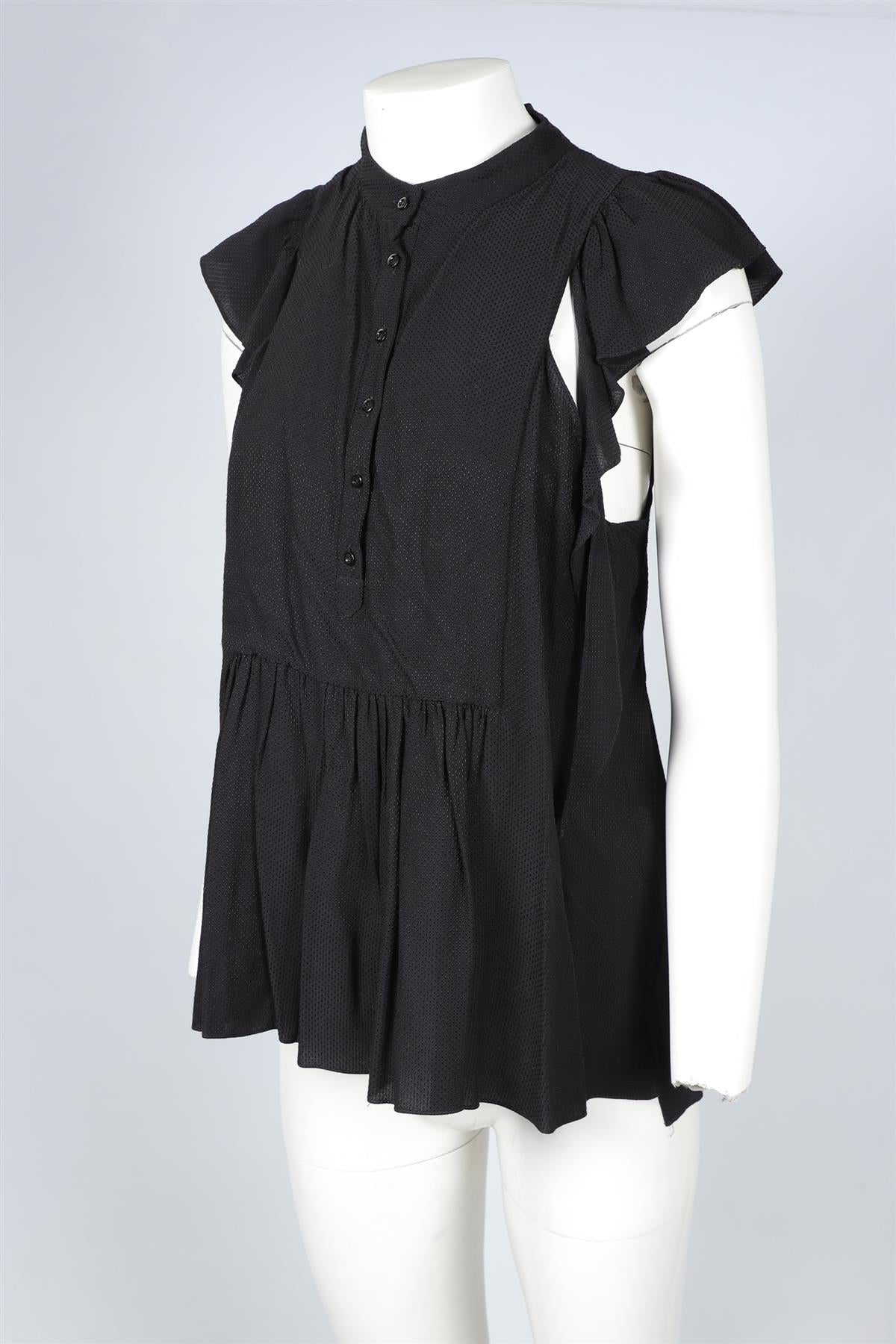 CHLOÉ BLACK SILK TOP LARGE