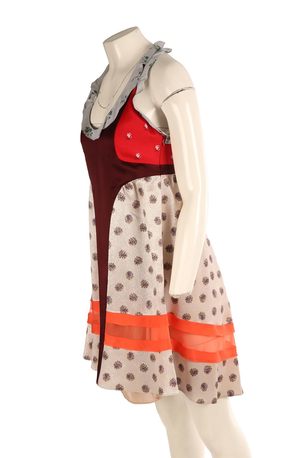 VALENTINO MULTI SILK MINI DRESS IT 38 UK 6